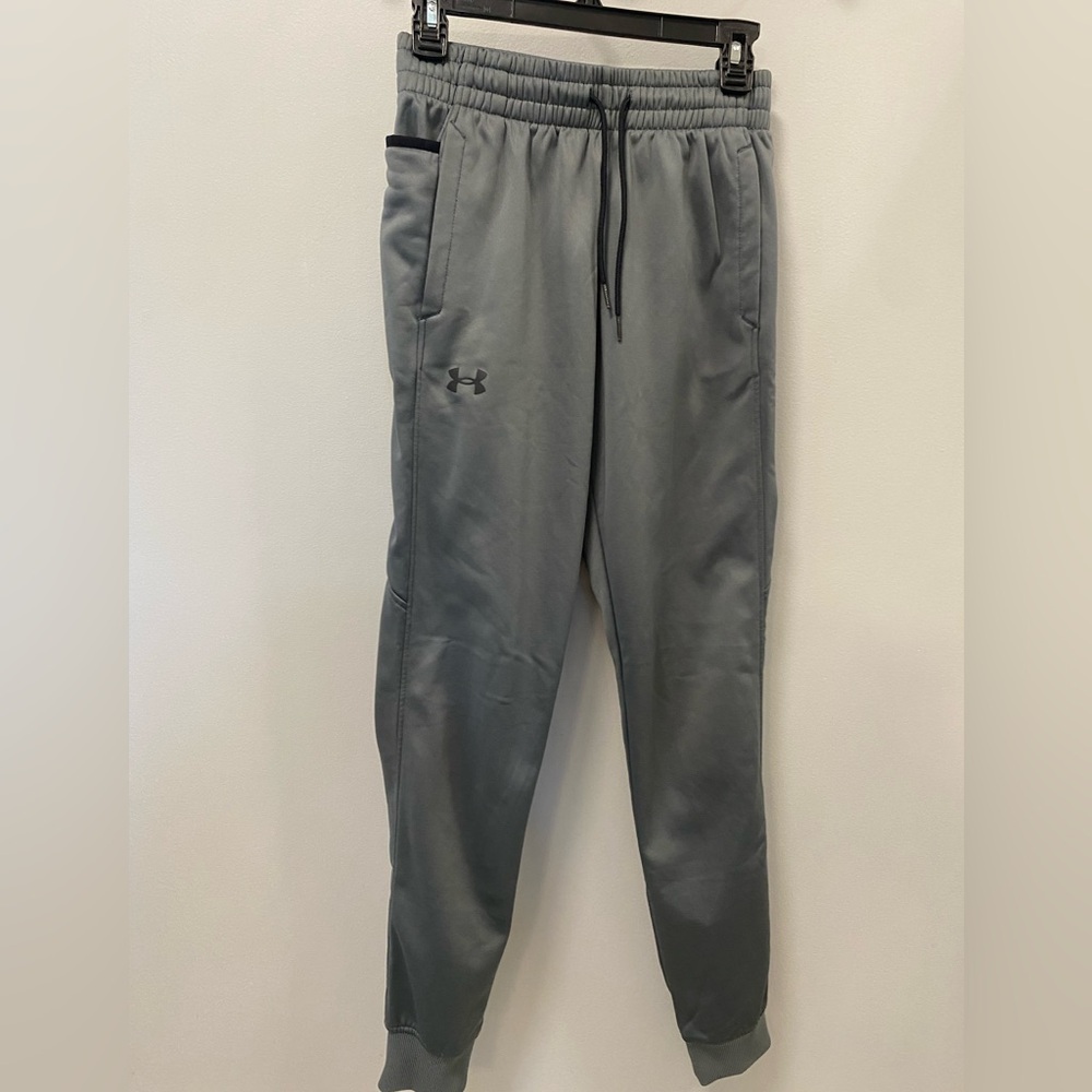 Under Armour, grey, boys Joggers, size small, with pockets